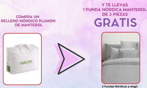 Compra un nórdico plumón y te regalamos funda nórdica